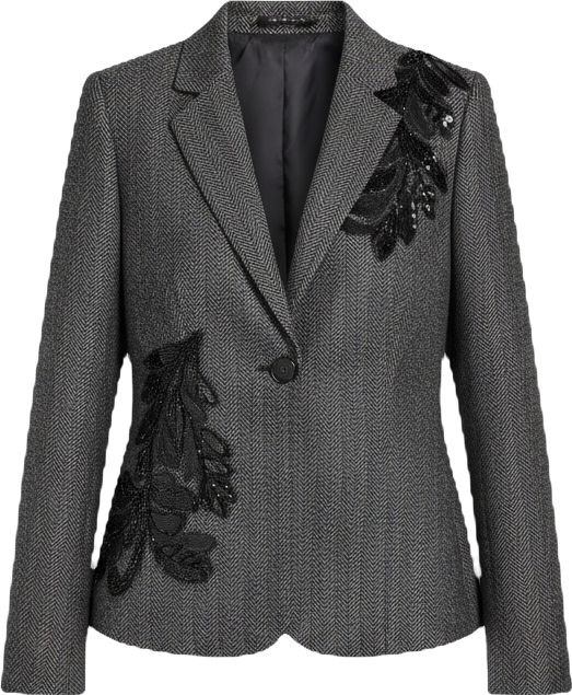 Women's Novelty Notch Collar One-Button Jacket