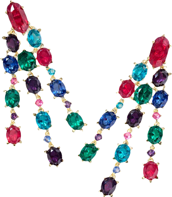 Multi-Stone Statement Earrings
