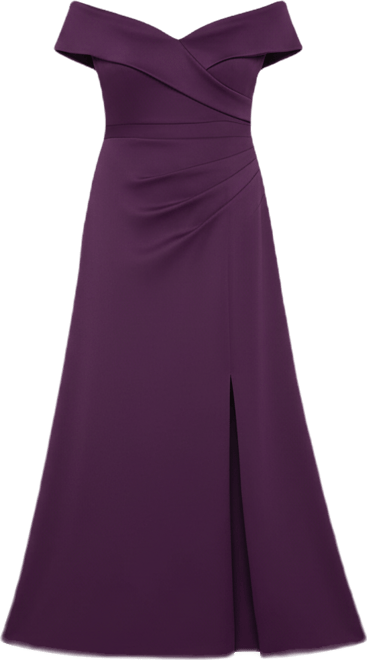 Plus Size Off-The-Shoulder Gown