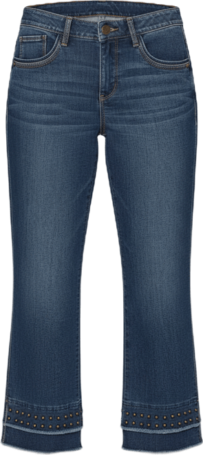 Women's Double Layer Fray Hem Jeans