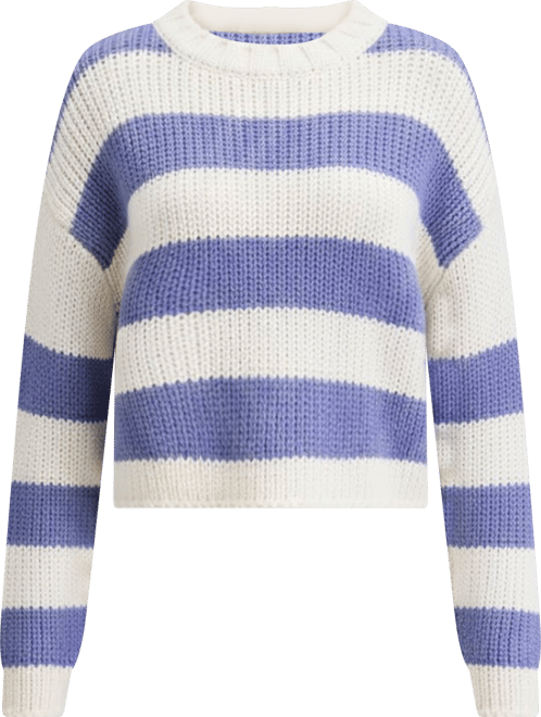 Petite Striped Crewneck Pull-On Sweater, Macy's Exclusive