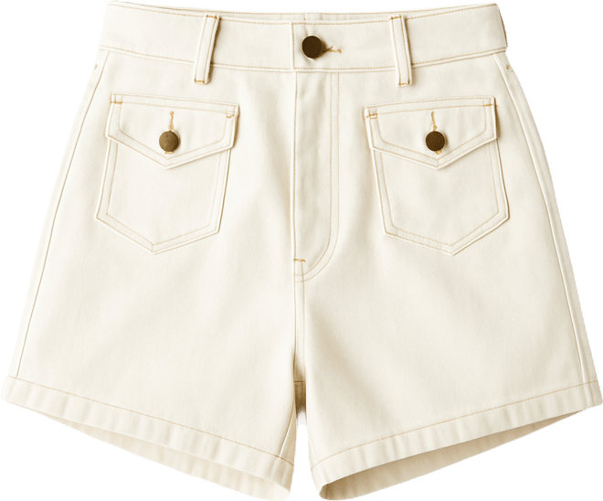 Women's High-Rise Zipper Fly Shorts