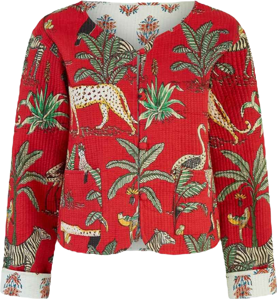 Women's Animal Reversible Cropped Quilted Jacket