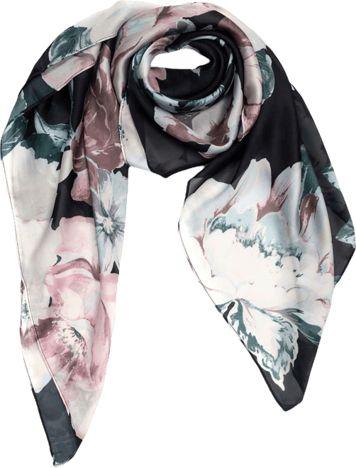 Painterly Rose Square Scarf