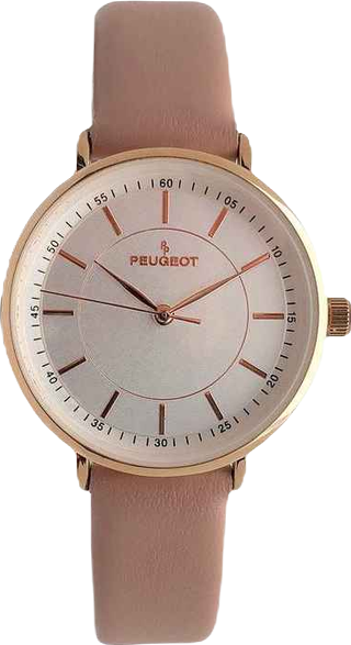 Women's 30mm Pink Modern Calfskin Leather Strap Watch