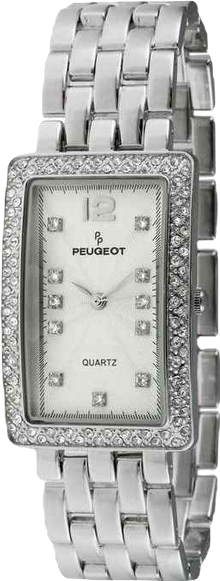 Women's 40x25mm Silver Bracelet Watch with Crystal Bezel