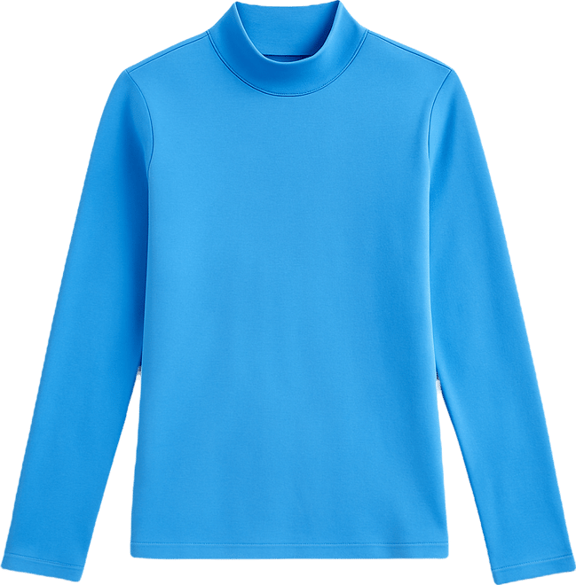 Petite Mock-Neck Cotton Long-Sleeve T-Shirt, Created for Macy's