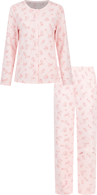 Women's Cotton Printed Button-Front Pajama Set, Exclusively at Macy's