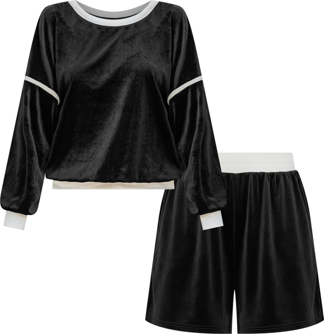 Women's Velvet Long Sleeve Matching Set