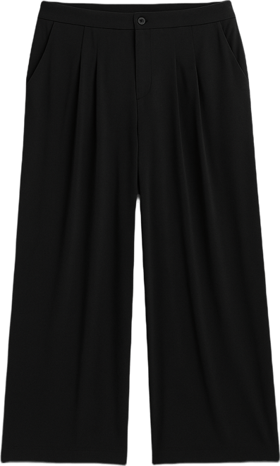 Plus Size Stretch Jersey Wide-Leg Pants