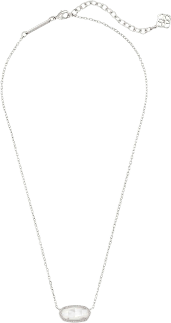 Elisa Imitation Pearl Silver-Tone Pendant Necklace