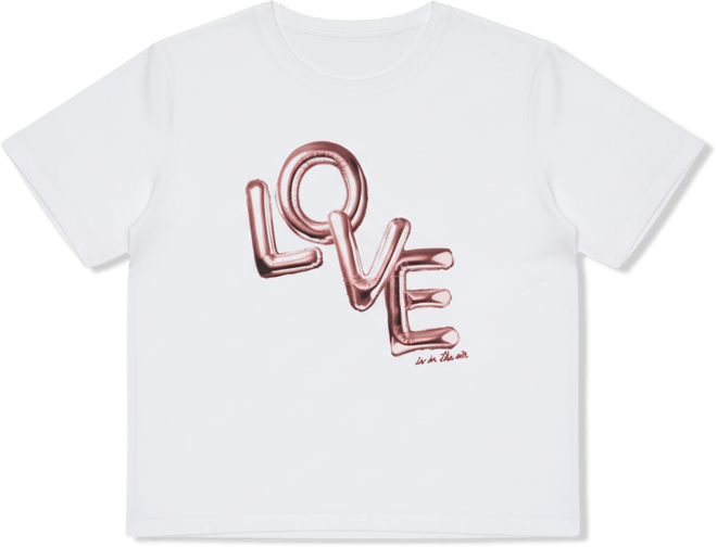 Trendy Plus Size Love Is In The Air Graphic T-Shirt, Macy's Exclusive