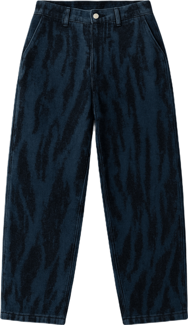 Women's Jacquard gradient denim trousers