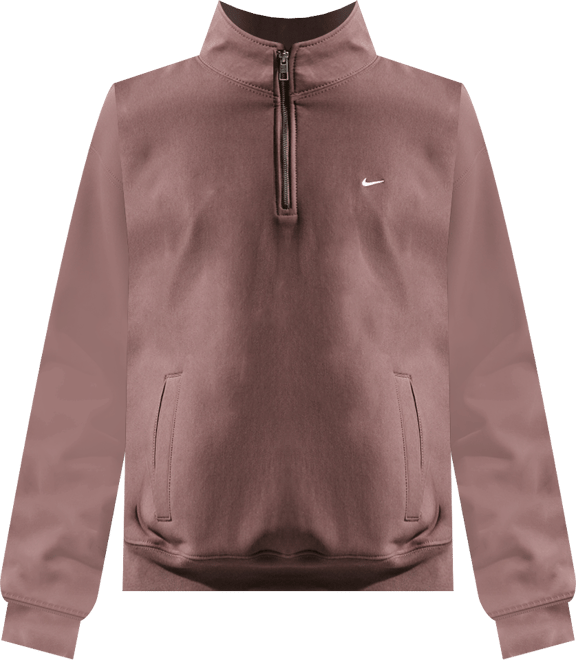 Nike Solo Swoosh Playera de tejido Fleece con cierre de un cuarto para hombre