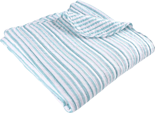 Martha Stripe Reversible Quilted Throw, 50" x 60"