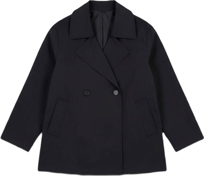 Petite Notch Collar Short Trench Jacket