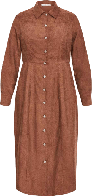 Plus Size Leia Long Sleeve Midi Dress