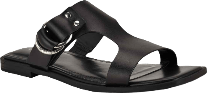 Women's Meritt Leather Flat Slip-On Sandals