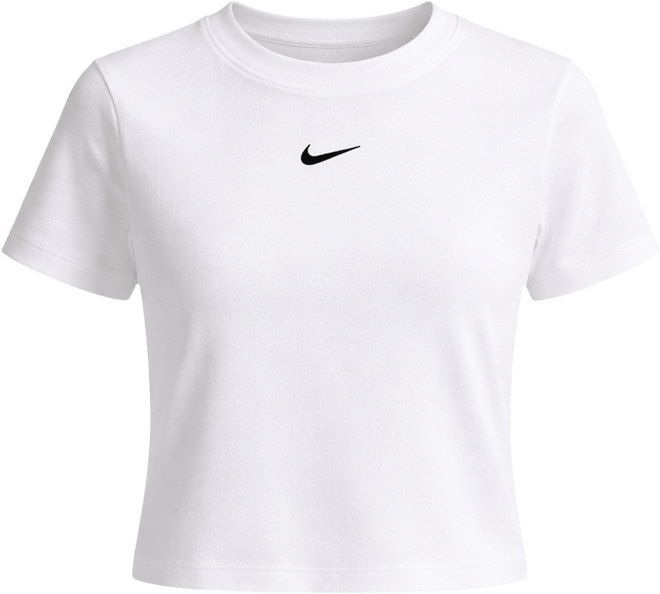 Nike Sportswear Older Kids' (Girls') Slim Cropped Ribbed T-Shirt