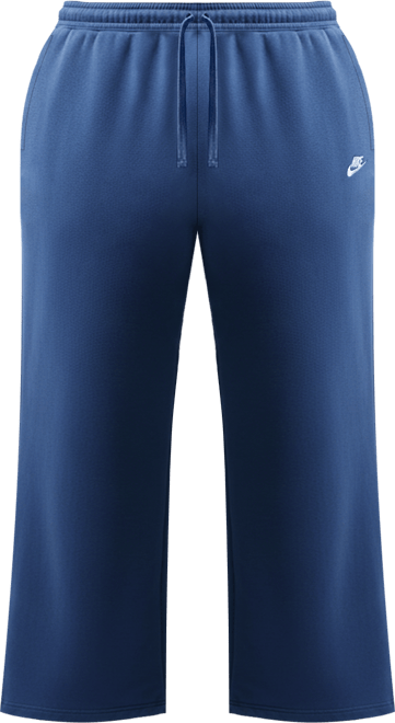 Nike Sportswear Club Fleece Pants de entrenamiento de tiro medio de pierna ancha para mujer (talla grande)