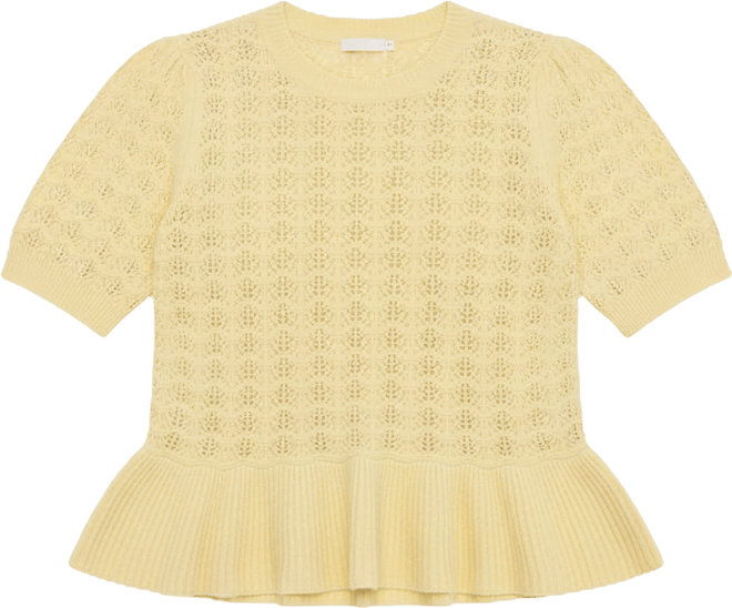 Trendy Plus Size Textured Short-Sleeve Peplum Sweater, Macy's Exclusive