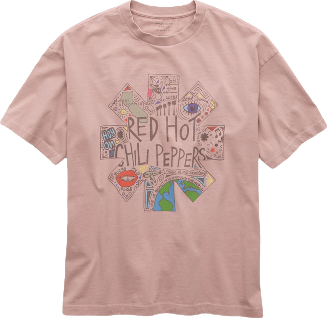 AE Boxy Red Hot Chili Peppers Graphic T-Shirt | American Eagle