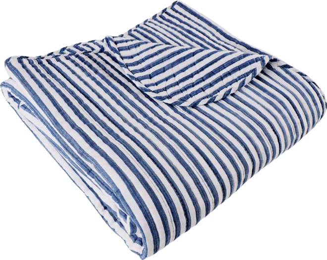 Martha Stripe Reversible Quilted Throw, 50" x 60"