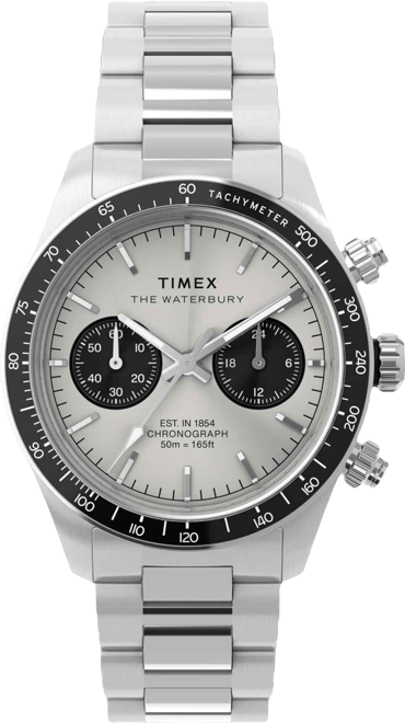 Men's Quartz Analog Silver-Tone Stainless Steel Watch, 39mm