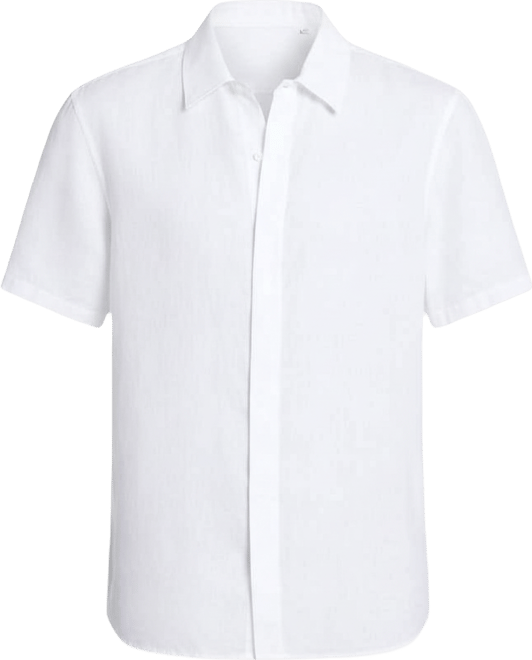 Men's Point Collar Linen Shirt