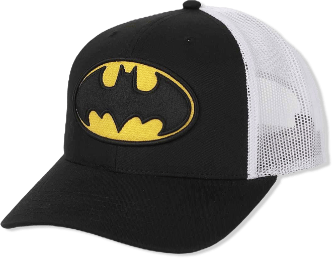 Men's Embroidered Logo Black Trucker Hat