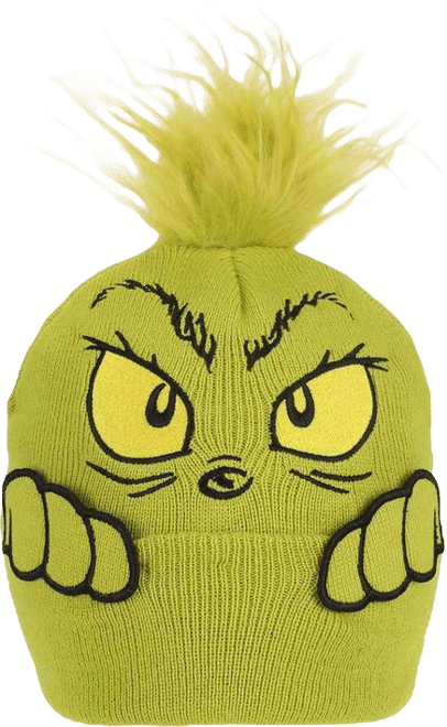 Men's Peekaboo Hands Green Cuff Beanie