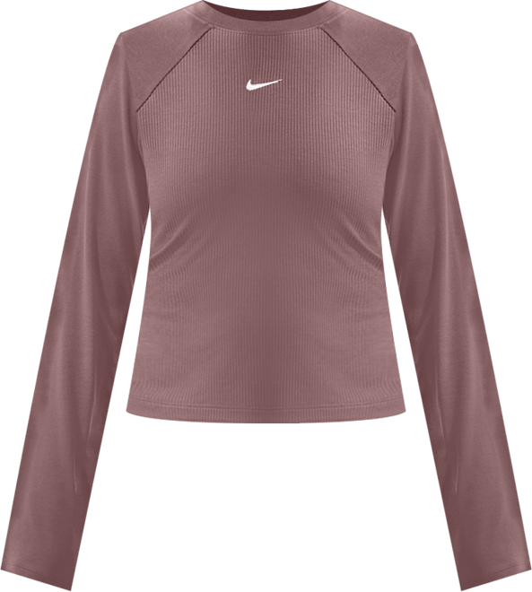Maskinstrikket Nike Sportswear Chill Langærmet ribtop med tætsiddende pasform til kvinder