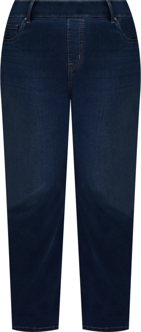 Plus Size Pull-On Shaping High-Rise Straight-Leg Jeans, Macy's Exclusive