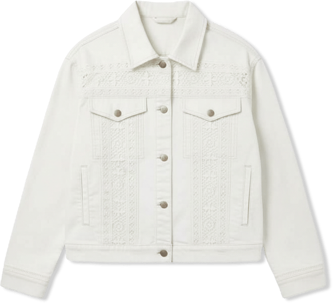 Plus Size Crocheted Denim Jacket, Macy's Exclusive