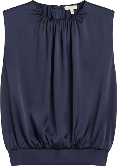 Women's Bubble Hem Sleeveless Top