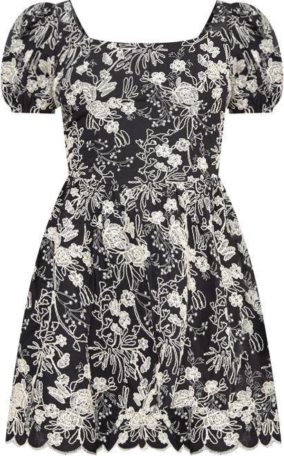 Juniors' Square Neck Mini Dress