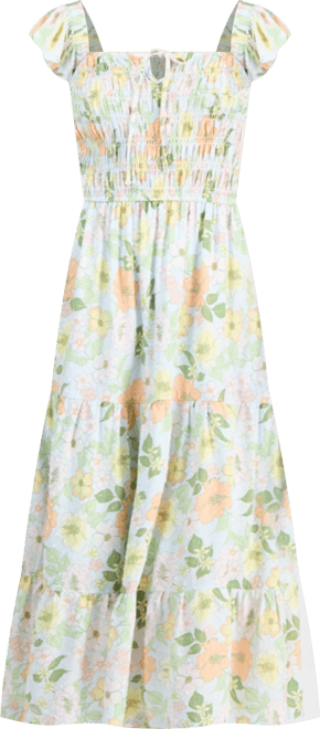 Juniors' Sleeveless Floral Midi Dress