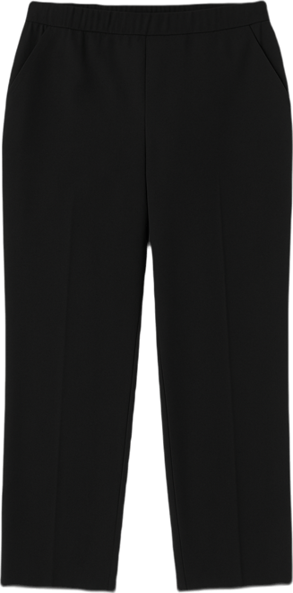 Plus Size Pull-On Straight-Leg Trousers