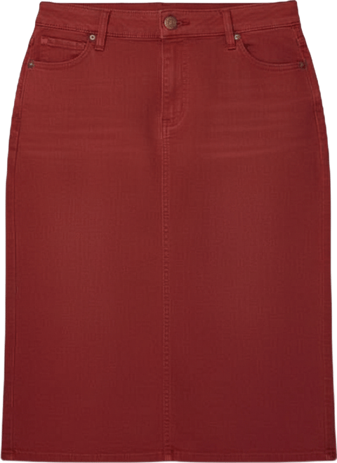 Women's Midi Skirt with Side Vents