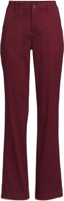 Petite High Rise Chino Utility Straight Leg Pants