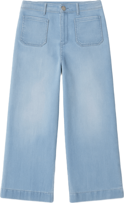 Women's Cropped Patch Pocket Jeans