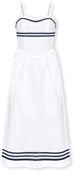 Juniors' Sweetheart Neck Midi Dress