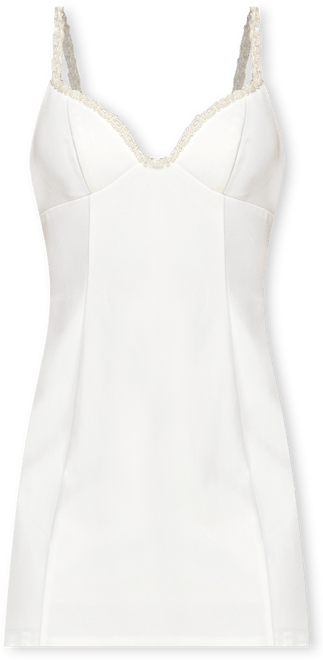 Juniors' Imitation-Pearl Beaded Trim Mini Dress