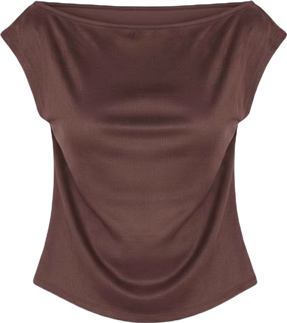 Women's Vaila Faux Suede Off Shoulder Top