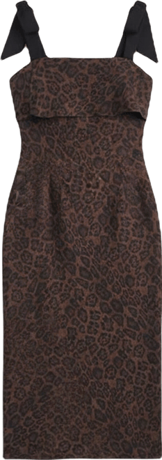 Women's Annelise Square Neck Tie Strap Midi Dress