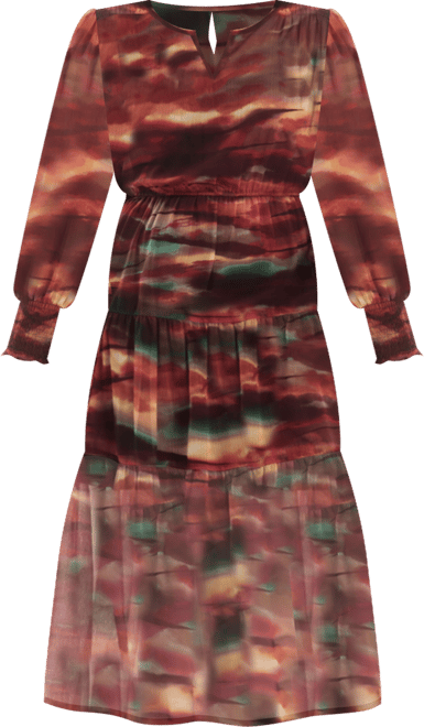 June + Vie Women's June + Vie Tiered Maxi Dress