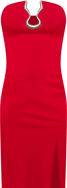 Juniors' Strapless Midi Dress