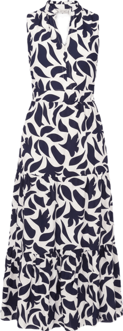 Women's Sleeveless V-Neck Tiered Maxi Dress