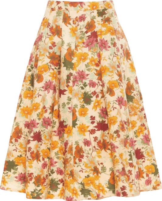 Women's Illia Pleated Midi Skirt With Waistband