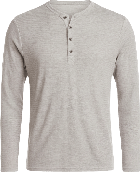 Men's Long Sleeve Henley Neck T-Shirt